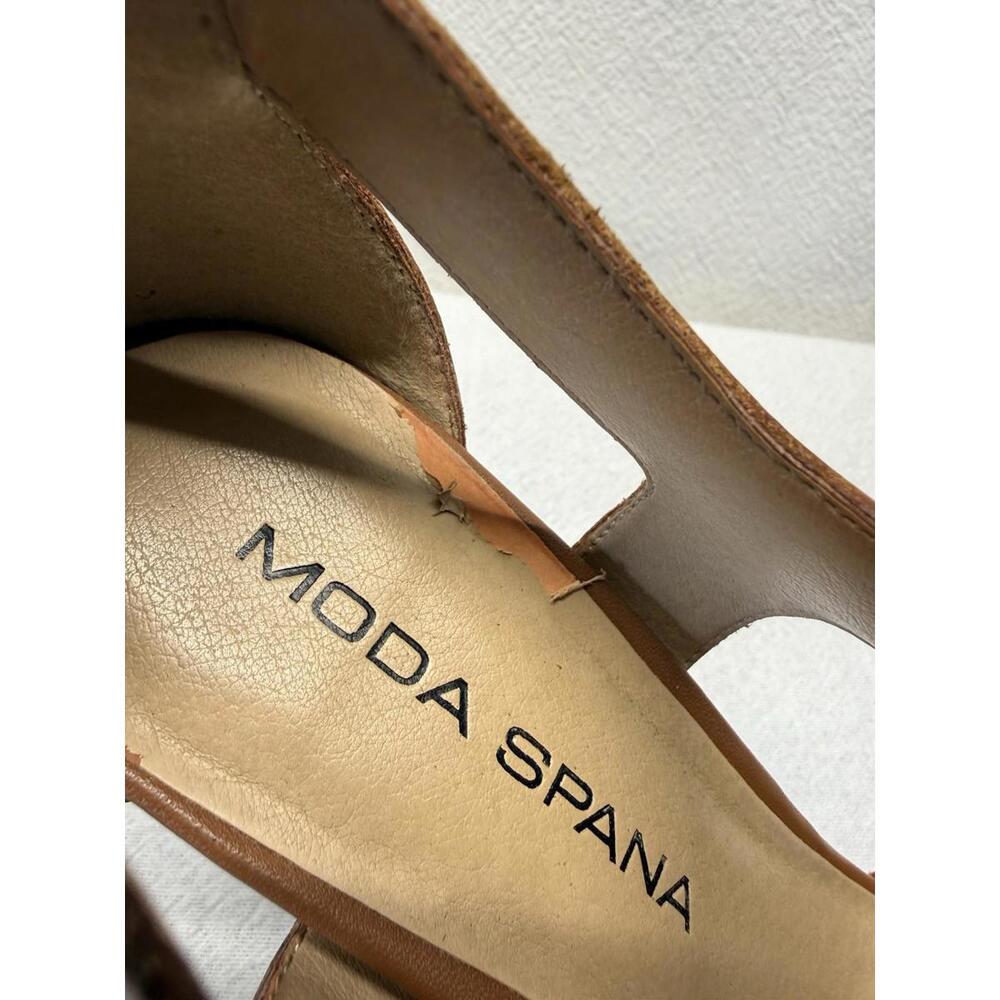 Cottagecore Casual Mona Spana Sandals Edgy Details Front Zip Platform High Heel - Picture 3 of 9